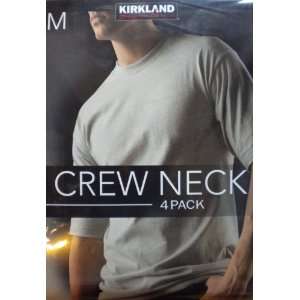  Kirkland Mens Crew Neck GRAY T Shirts (Size: Medium 