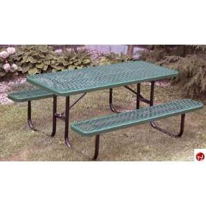  Midwest Outdoor 72 Steel Picnic Table with Connecting 