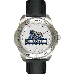   University BYU Cougars Mens Leather Sports Watch: Sports & Outdoors