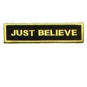 Just Believe Christian Embroidered Biker Vest Patch