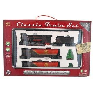   Classic Train Set   Steam Engine with Cargo Containers: Toys & Games