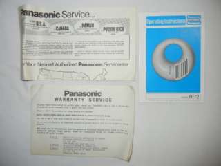   Panasonic R 72 Red Toot A Loop Transistor Radio W/ Box + Mor  