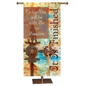  It Is Finished Church Banner: Home & Kitchen