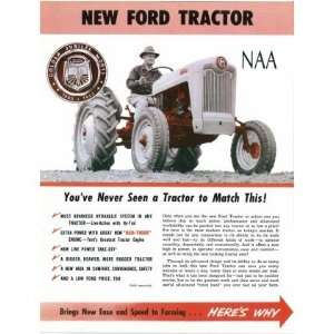    1953 1954 1955 FORD TRACTOR NAA Sales Brochure Book: Automotive