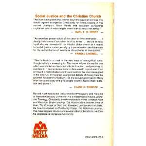    SOCIAL JUSTICE AND THE CHRISTIAN CHURCH RONALD H. NASH Books