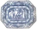   Transferware Porcelain Platter Classical Scene Nestors Sacrifice