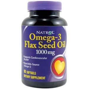Flax Seed Oil 1000 mg 90 softgels ( Supports Cardiovascular Health 