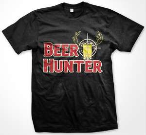 Beer Hunter  Cross Hair Funny Drinking Mens Tshirt  