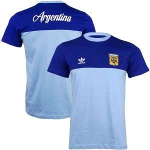  adidas Argentina Light Blue Navy Blue Premium Soccer T shirt 