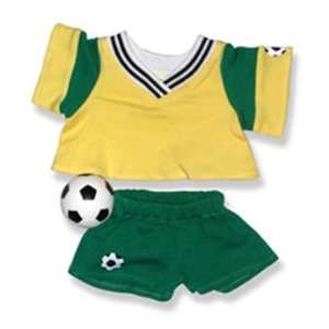  Yellow and Green Soccer Outfit Teddy Bear Clothes Fit 14 