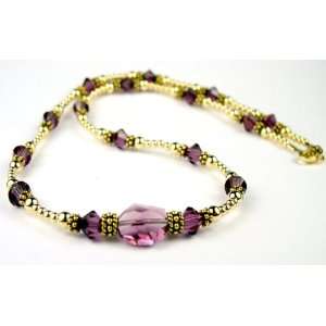   Crystal Handmade Beaded Necklaces   MEDIUM 18 In. Damali Jewelry