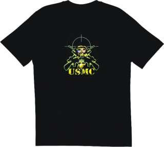 USMC Marines Sniper Gas Mask Mens Tee Shirt PICK Size  