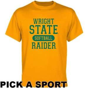    Wright State Raiders Gold Custom Sport T shirt  