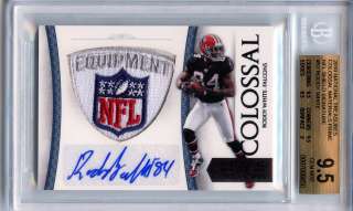 2010 National Treasures Roddy White Auto NFL LOGO Patch SP 1/1 BGS 9.5 
