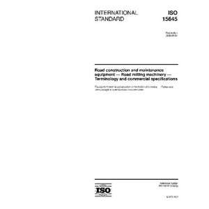  ISO 156452002, Road construction and maintenance equipment   Road 