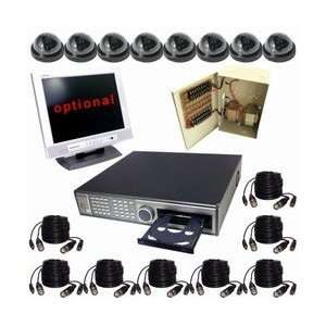  Surveillance Camera System with 8 Dome Cameras & DVR w/ CD 