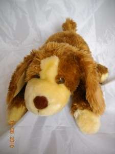 CIRCUS CIRCUS Brown Tan Fluffy Dog Stuffed Animal Plush  