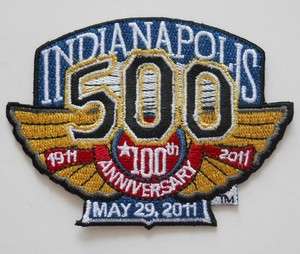 2011 INDIANAPOLIS 500 100th ANNIVERSARY RACING EMBLEM EMBROIDERED IRON 