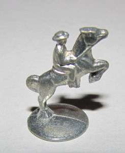 Monopoly Board Game Part: Pewter HORSE AND RIDER Token  