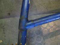   Londoner Raleigh built lugged steel bicycle bike frame blue mixtee