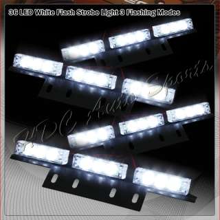 36 LED EMERGENCY VEHICLE STROBE LIGHTS/LIGHTBARS DECK DASH GRILLE 