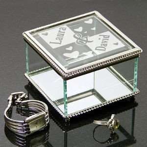    Personalized Just the Two of Us Glass Jewelry Box