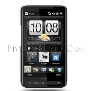 Mobile HTC HD2 Case  Black Rubberized Back only Cover  
