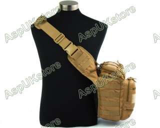 1000D Molle Tactical Shoulder Strap Bag Backpack Tan A  