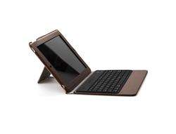 GGMM Brown Leather Case+Wireless BT Keyboard for iPad 2  