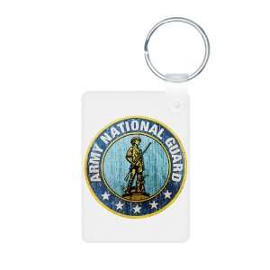    Aluminum Photo Keychain Army National Guard Emblem 