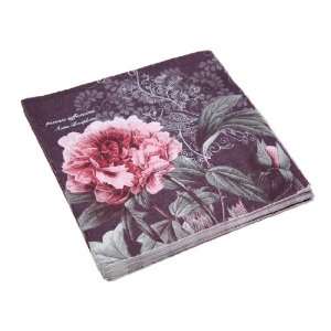   Peony Stamped Party Wedding Napkins (Set of 4)