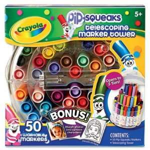   Pip Squeaks Marker Tower, Assorted Colors, 50/set