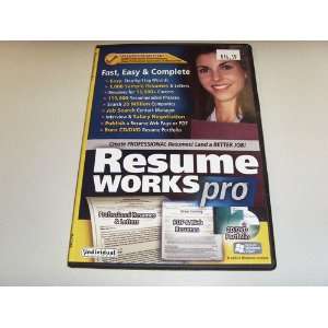  Resume Works Pro Software