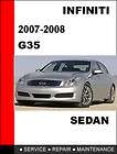   G35 SEDAN 2007 2008 FACTORY SERVICE REPAIR MANUAL IN PDF FAST 