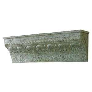 Distressed Green Embossed Wall Shelf Iron by Midwest CBK  