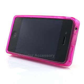 Pink Cassette Soft Candy Skin TPU Gel Case Cover For Apple iPhone 4S 