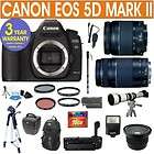 Canon 5D MARK II DSLR Camera + 8 Lens Kit w/ Power Grip