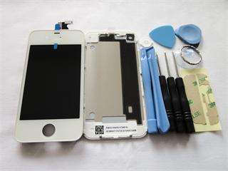   Front LCD+ Back Glass Door+Home Button For iPhone 4+ tools  