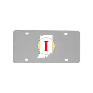  NCAA Indiana Hoosiers Stainless Steel License Plate 