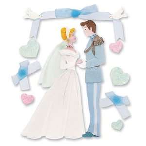 com Disney / EK Success 3 D Embellishment Sticker Cinderella Wedding 