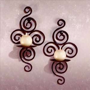  Swirl Candle Sconces Wrought Iron: Home & Kitchen