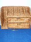 Large Rattan Desktop Kitchen Countertop Organizer 2 Drawers 16 L X 11 