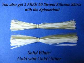 oz Spinner bait Wh/Gold bass lure Pike musky fishing  