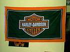 NOS 1980s Vintage Black Harley Davidson Dealer Flag