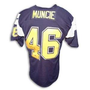 Chuck Muncie San Diego Chargers Autographed Navy Blue Throwback Jersey 