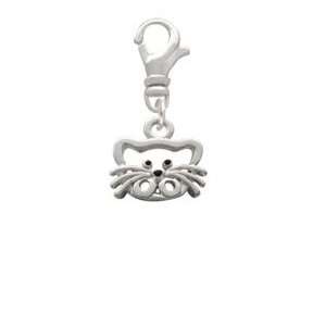  Open Cat Face Clip On Charm Arts, Crafts & Sewing