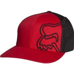  Fox Racing Cross Reference Flexfit Hat   X Small/Small/Red 