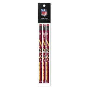   Redskins 3 Pack Wood Pencil in Clear Bag with Header   NFL (12005 QVC