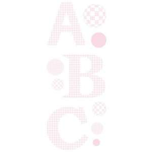  Kids ABC 123 Gingham Girls Wall Decal: Home & Kitchen