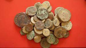 UNCLEANED AND SEMI CLEANED ROMAN COINS FROM ISRAEL   